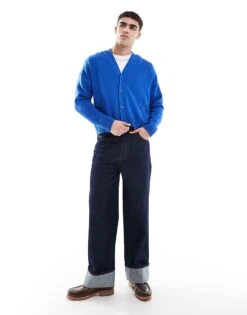 Pull&Bear Knitted Back Graphic Cardigan In Blue For Men 10 Pull&Bear Knitted Back Graphic Cardigan In Blue For Men -Pull&Bear Sales 208046091 4