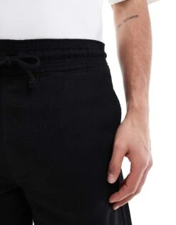 Pull&Bear STWD Jersey Shorts In Black For Men -Pull&Bear Sales 208055706 5