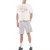Pull&Bear STWD Jersey Shorts In Light Grey For Men -Pull&Bear Sales 208055713 1 grey