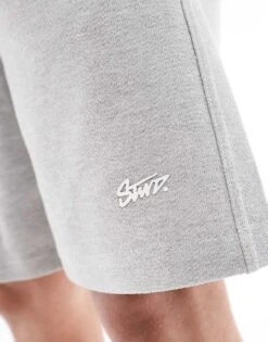 Pull&Bear STWD Jersey Shorts In Light Grey For Men -Pull&Bear Sales 208055713 4