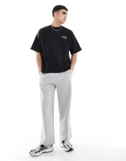 Pull&Bear Wide Leg Brushed Jogger In Light Grey For Men -Pull&Bear Sales 208075152 1 lightgrey 1