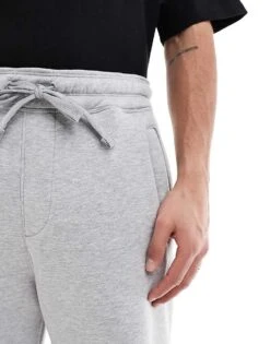 Pull&Bear Wide Leg Brushed Jogger In Light Grey For Men -Pull&Bear Sales 208075152 4