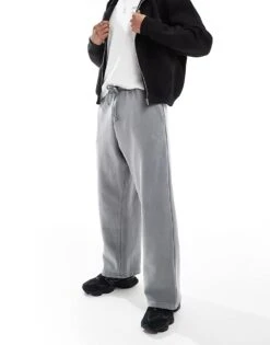 Pull&Bear Skater Fit Jogger In Grey For Men Charcoal