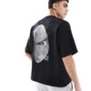Pull&Bear Boxy Stone Graphic T-shirt In Black For Men -Pull&Bear Sales 208086379 1 black