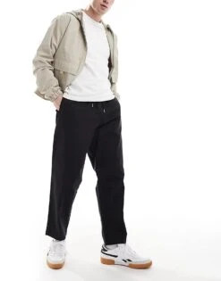 Pull&Bear Straight Leg Trousers In Black For Men -Pull&Bear Sales 208086408 2