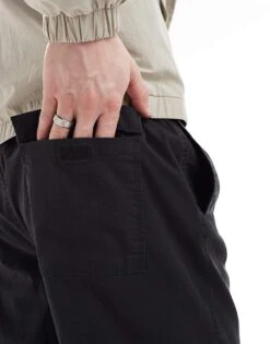 Pull&Bear Straight Leg Trousers In Black For Men -Pull&Bear Sales 208086408 4