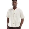 Pull&Bear Textured Stripe Shirt In Ecru For Men Neutral -Pull&Bear Sales 208086435 1 neutral