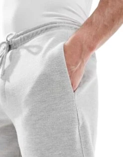 Pull&Bear Pique Jersey Short In Dark Grey For Men -Pull&Bear Sales 208086478 3