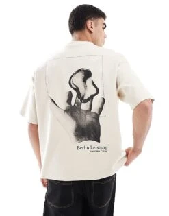 Pull&Bear Boxy Back Graphic T-shirt In White For Men Neutral -Pull&Bear Sales 208086513 1 neutral 1