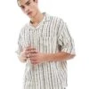 Pull&Bear Rustic Striped Shirt In Ecru For Men -Pull&Bear Sales 208086541 1 ecru