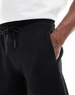 Pull&Bear Pique Jersey Short In Black For Men 11 Pull&Bear Pique Jersey Short In Black For Men -Pull&Bear Sales 208086569 4