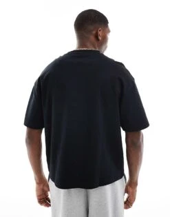 Pull&Bear Boxy Fit T-shirt In Black For Men 9 Pull&Bear Boxy Fit T-shirt In Black For Men -Pull&Bear Sales 208086673 3