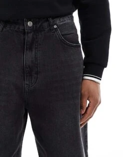 Pull&Bear Skater Fit Denim Short In Black For Men -Pull&Bear Sales 208210037 4