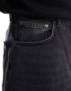 Pull&Bear Skater Fit Denim Short In Black For Men -Pull&Bear Sales 208210037 5