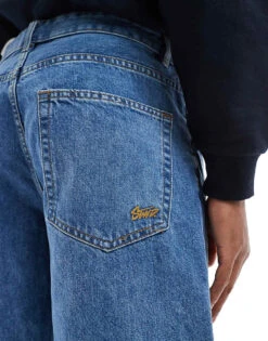 Pull&Bear Baggy Fit Denim Short In Mid Blue For Men 12 Pull&Bear Baggy Fit Denim Short In Mid Blue For Men -Pull&Bear Sales 208210050 5