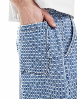 Pull&Bear Stitch Detail Jeans In Mid Blue For Men 9 Pull&Bear Stitch Detail Jeans In Mid Blue For Men -Pull&Bear Sales 208242133 2