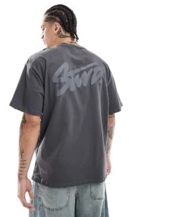 Pull&Bear STWD T-shirt In Grey For Men