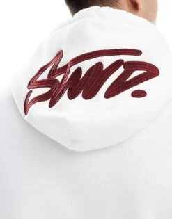 Pull&Bear STWD Hoodie In White For Men -Pull&Bear Sales 208269147 4