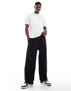 Pull&Bear Baggy Jogger In Black For Men
