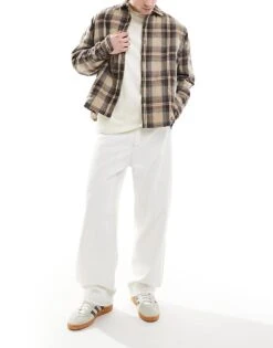 Pull&Bear Baggy Fit Jeans In White For Men