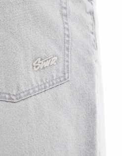 Pull&Bear Baggy Fit Denim Short In Grey For Men -Pull&Bear Sales 208403750 4